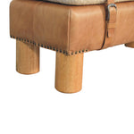 Solid Wood Strapped Cyclinder Bench
