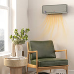 1000w/2000w Wall Downflow Heater 10-49 Degree Temperature | One Size | Gray