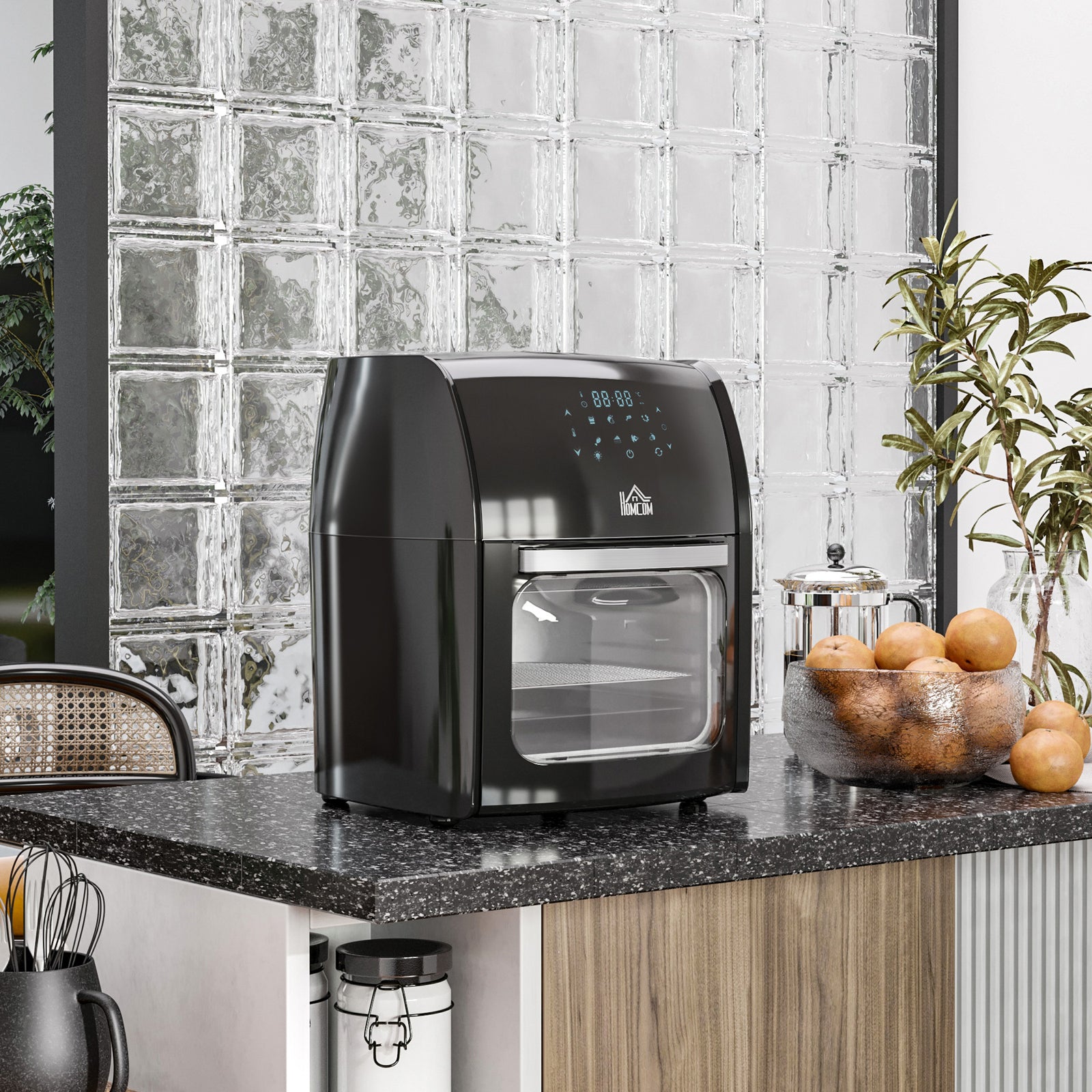 12l Air Fryer Oven With 8 Preset Modes 1800w | One Size | Black