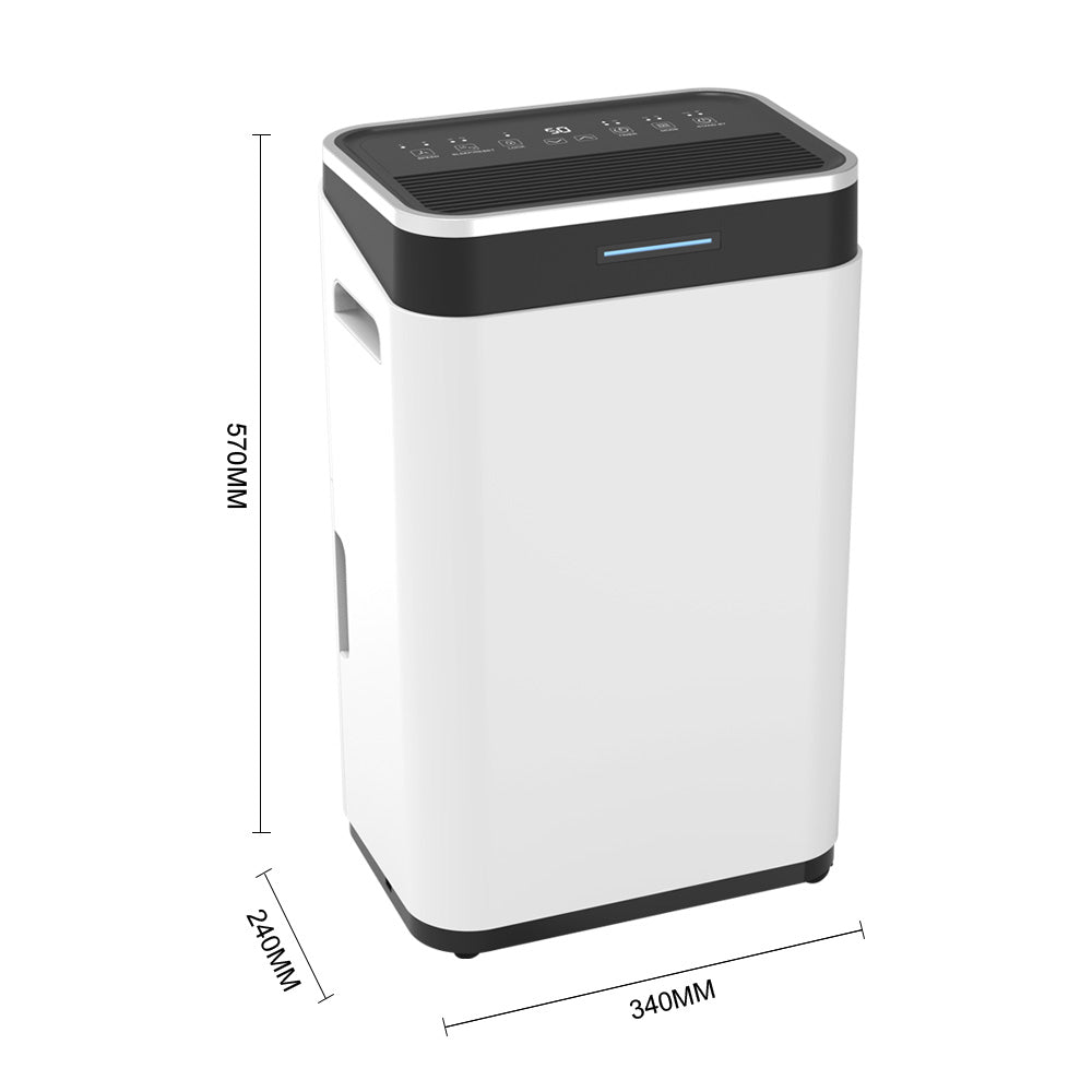 20l/day Smart Dehumidifier With Wi-fi Control, 6.5l Tank & Timer – Quiet, Powerful, And Portable With Led Display And Wheels，ideal For Large Room