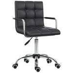 Mid Back Pu Office Chair Swivel | Black