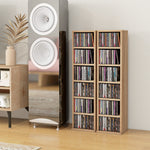 Set Of 2 Cd Storage Units With Adjustable Shelves | One Size | Yellow