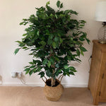 90cm Artificial Ficus Tree -copper Planter