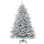 Flocked Pe Christmas Tree With X-frame Stand | 180cm | White