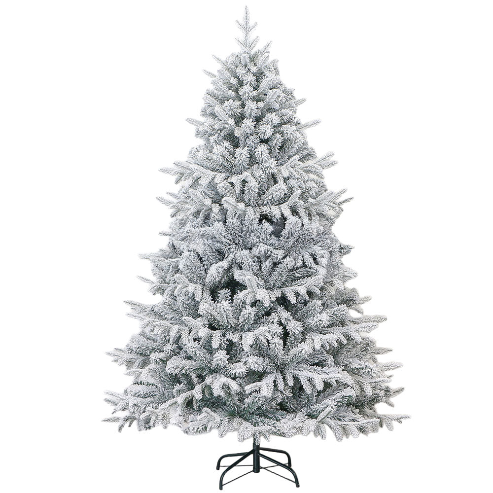 Flocked Pe Christmas Tree With X-frame Stand | 180cm | White