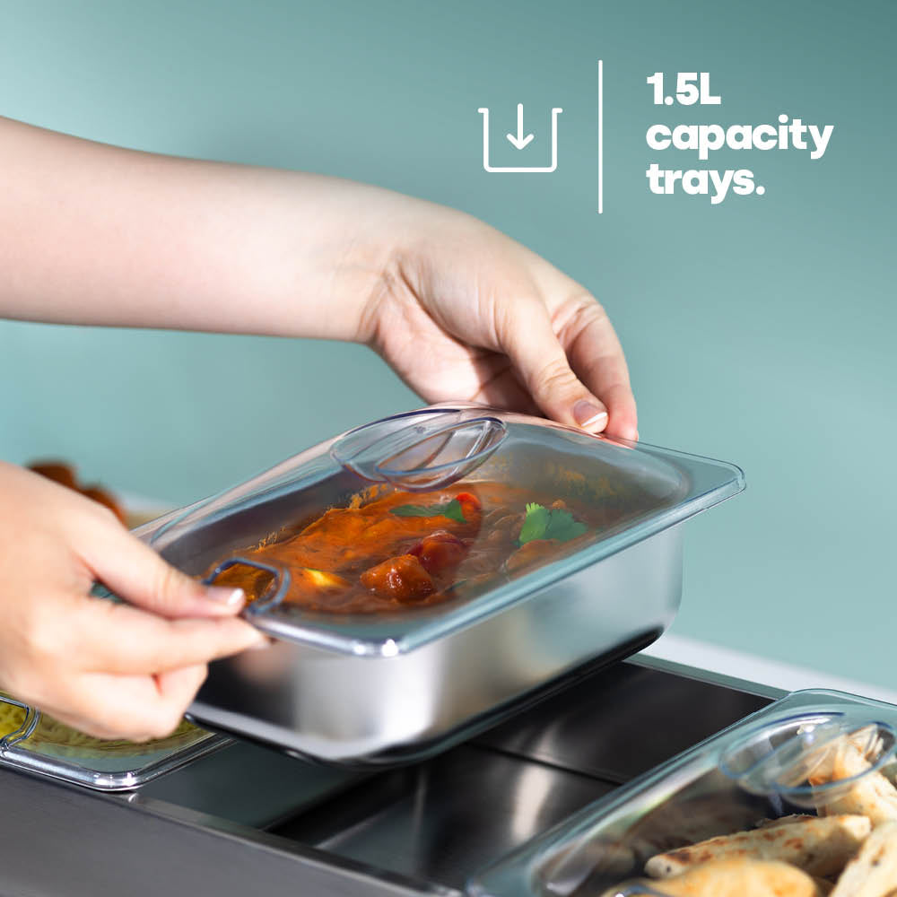 Livivo Electric Buffet Server 4.5l With Removable Trays And Temperature Dial