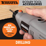 Rotary Tool Kit 135w & Accessory Set Variable Speed 8000-33000rpm Ideal For Diy Woodwork & Hobby Craft Dremel Compatible | 150 Piece Kit + Case | Grey