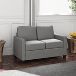 Modern 2 Seater Sofa With Spring Cushion, Back Pillow | Dove Gray