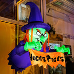 4ft Halloween Inflatable Witch Decorations With Build-in Led Lights