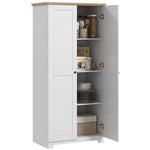 172cm Wooden Storage Cabinet, 2 Doors, 4 Shelves