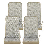Outdoor High Back Seat Cushion Set Of 4 Deck Stripe
