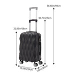 20 Inch Hard Shell Travel Suitcase | Black