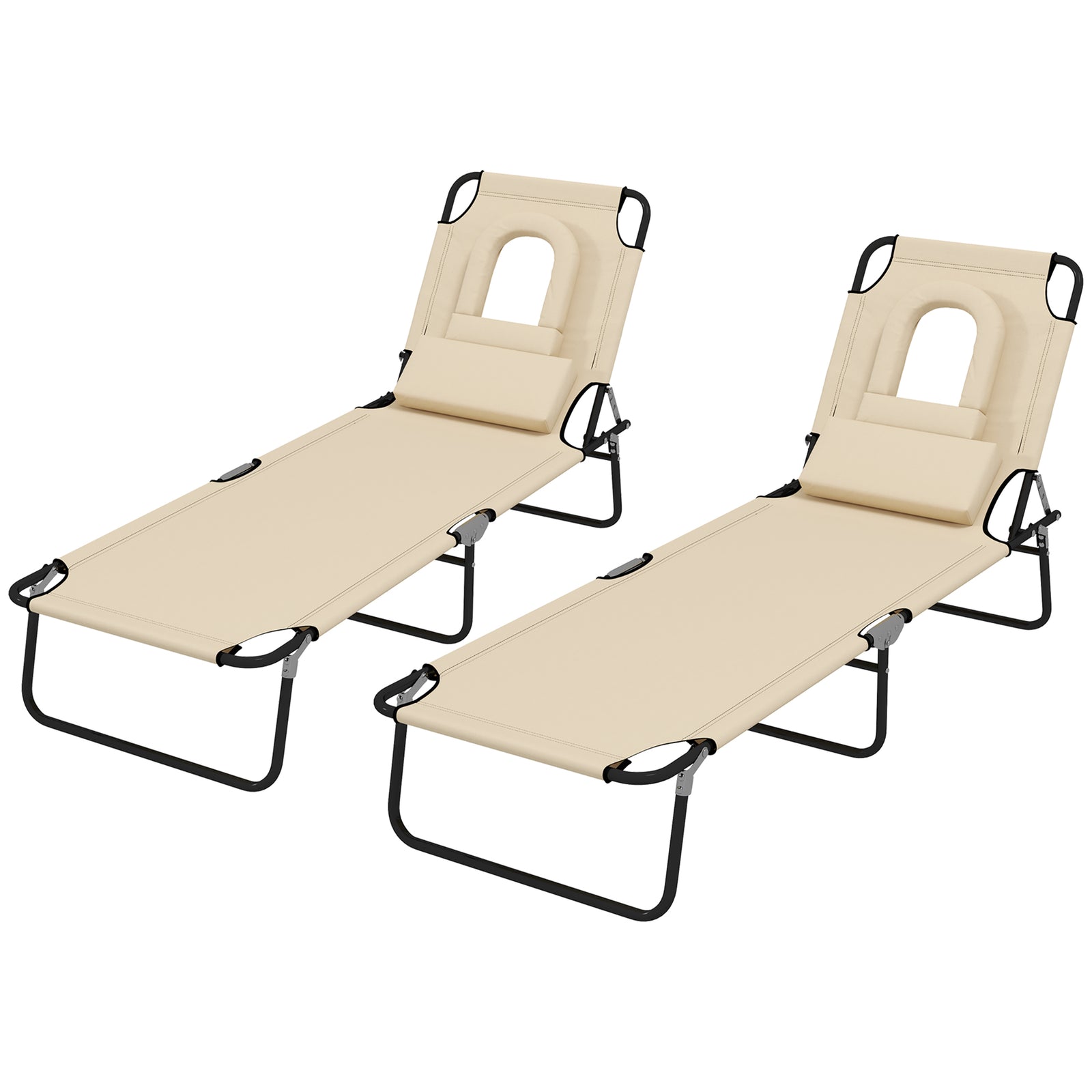 Set Of 2 Sun Lounger Recliner Chairs | Set of 2 | Brown