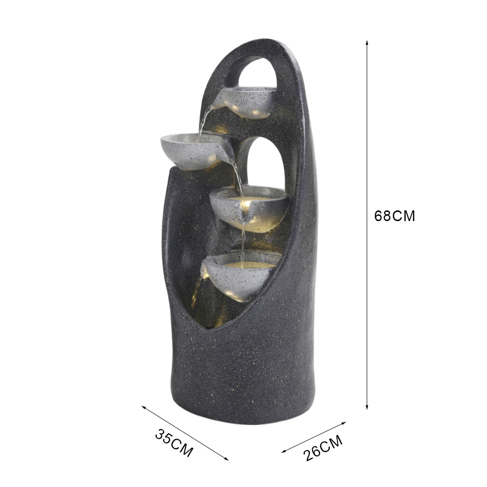 4-tier Cascading Fountain Garden Water Feature