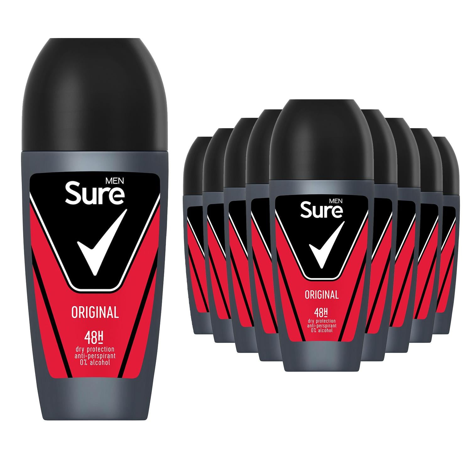 Men Original Antiperspirant Roll On 48h Sweat & Odour Protection, 12pk, 50ml | One Size