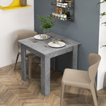 HOMCOM Square Dining Table, Kitchen Table With Faux Cement Effect