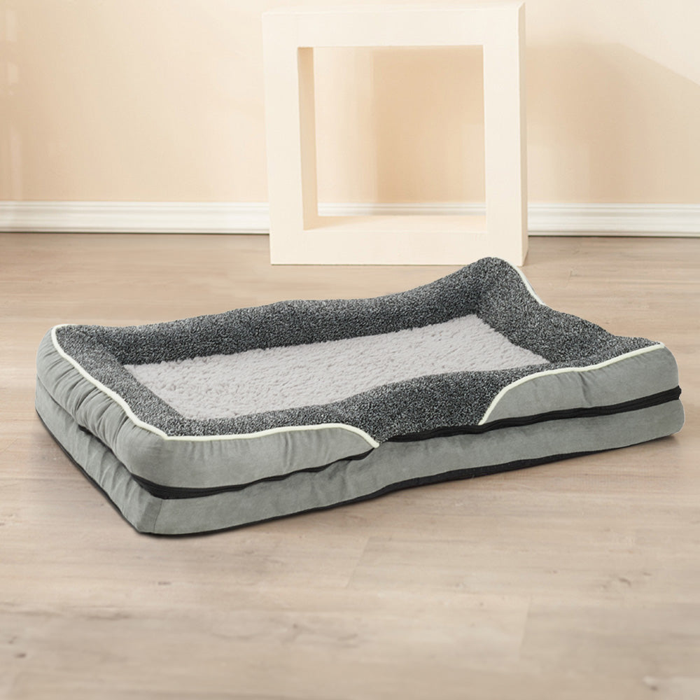 50cm*40cm*9cm Durable Removable Washable Pet Bed With Anti-slip Bottom | Light Grey