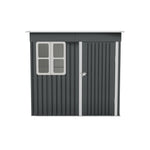 7.3x4ft Heavy Duty Outdoor Metal Garden Shed Lockable Weatherproof Storage Shed For Patio Or Backyard