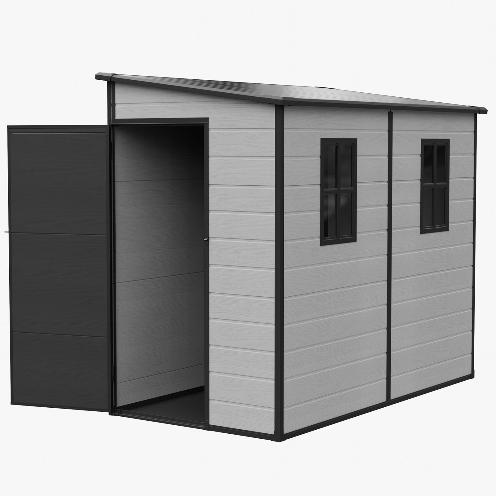 Breeins 8 X 4ft Outdoor Garden Pent Roof Tool Storage Shed