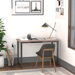 Computer Desk Dining Table Writing Table With Metal Frame | Black
