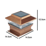 Solar Powered LED Post Lights Fit standard Post Pack Of 2 Bronze