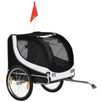 Pawhut Pet Stroller Dog Jogger Folding Bike Cargo Trailer Carrier Bicycle Black