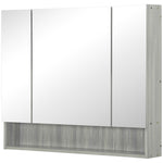 Bathroom Wall Mounted Mirror Storage Adjustable Shelves