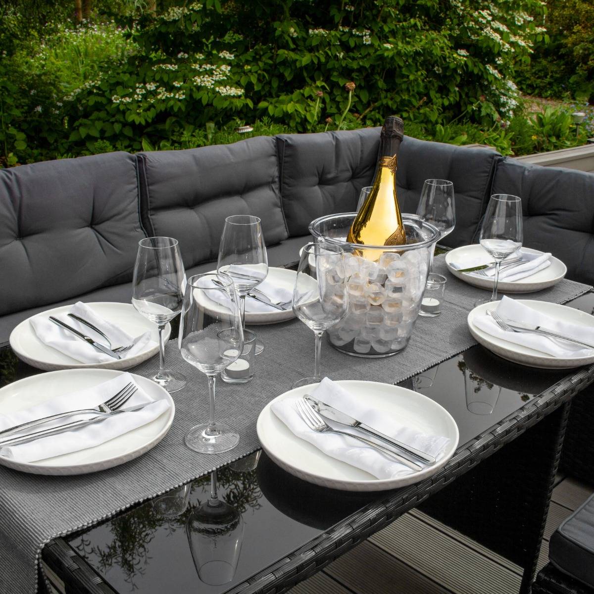 Rattan Corner Set | Black