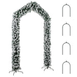 HOMCOM 9ft Flocked Snow Christmas Tree Arch With 1400 Branch Tips, Green