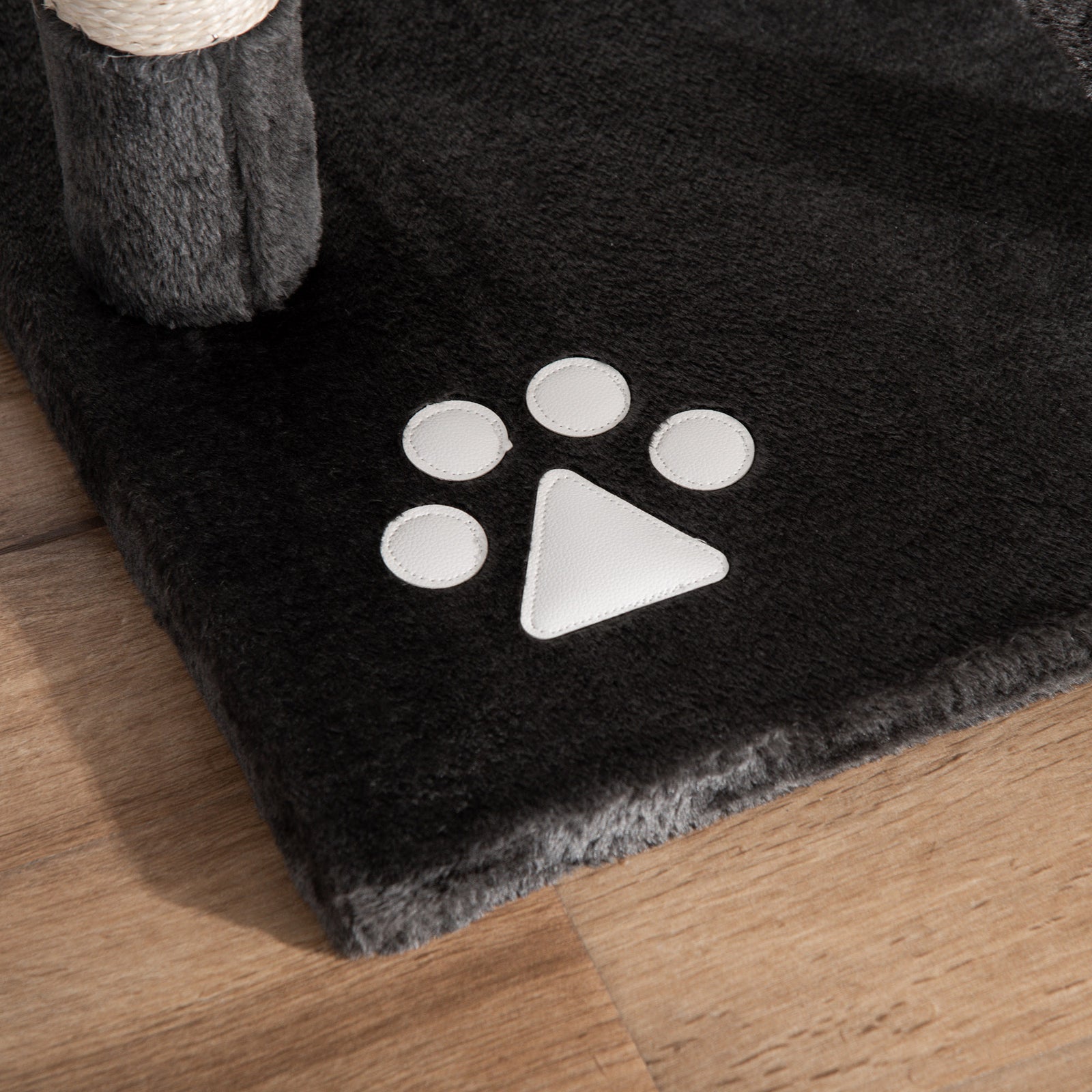 240-260cm Floor To Ceiling Cat Tree With Scratching Posts | Dark Gray