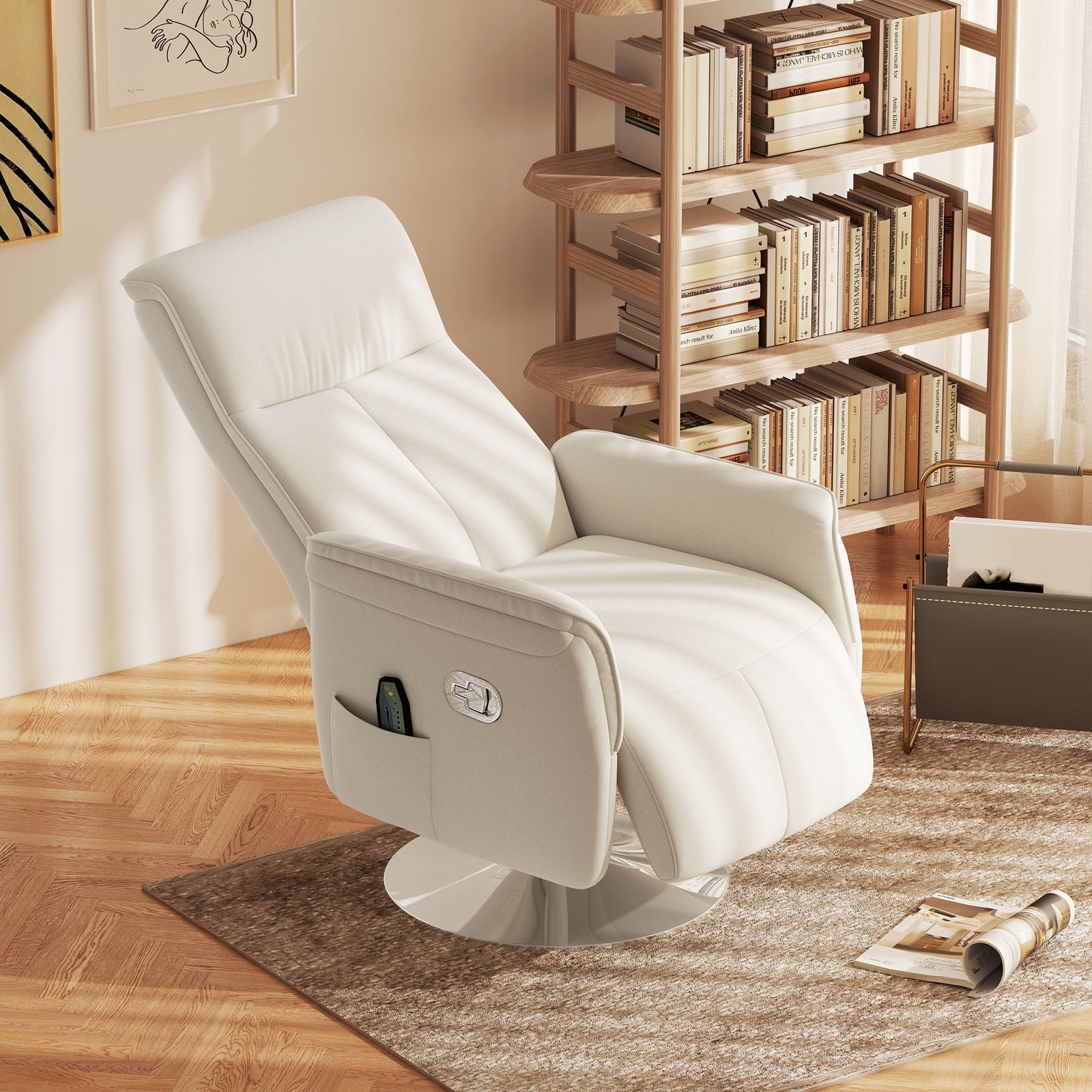 Massage Reclining Chair With Adjustable Backrest
