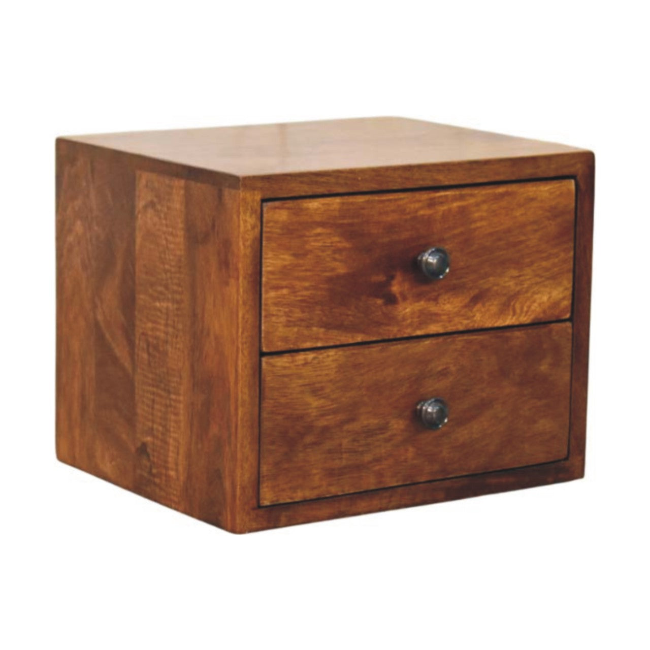 Solid Wood Solis 2-drawer Chestnut Wall Mounted Nightstand