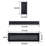 70 Inch Electric Fireplace 1800w Wall Mounted & Recessed & Freestanding Fireplace With Remote, 12 Flame Colors, Timer & Adjustable Heat For Home & Living Room