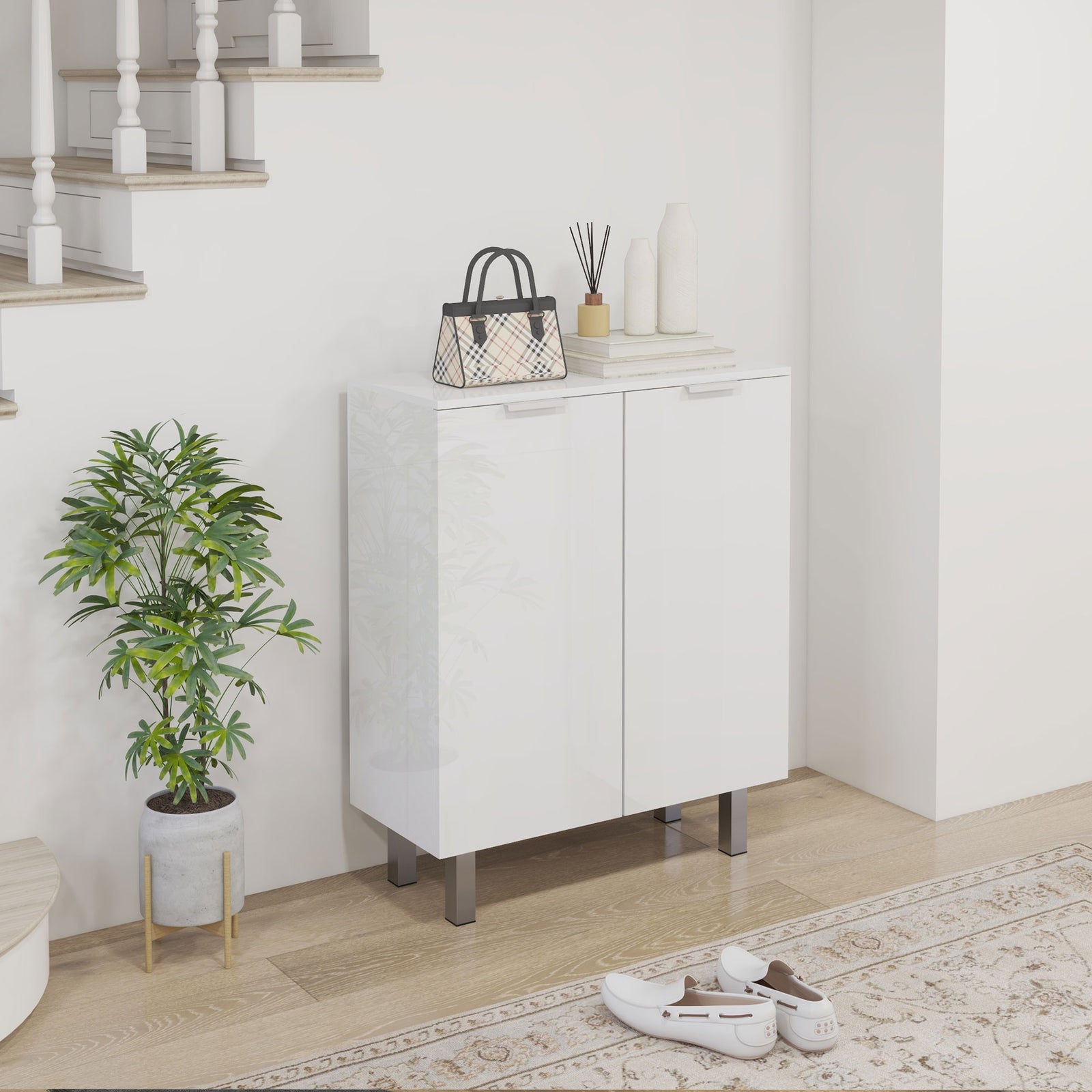 Shoe Storage Cabinet With Soft-close Hinges