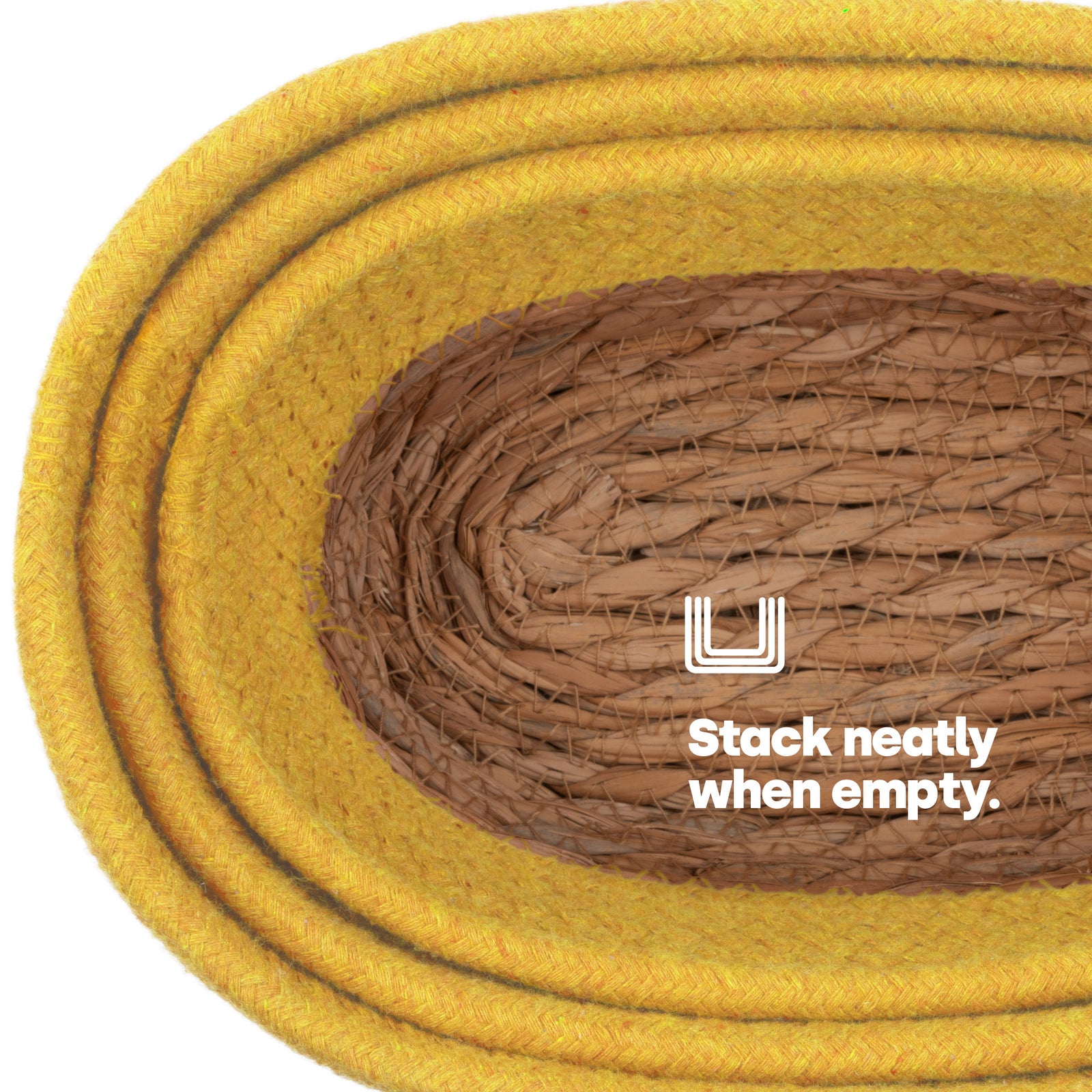 Tulla Seagrass Basket Set - Sunflower