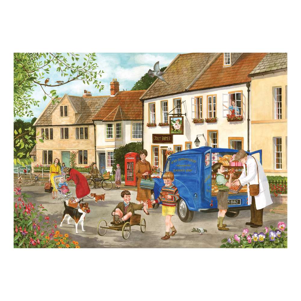 4 X 500 Piece - Village Life 500 Piece Jigsaw Puzzle - Multi Pack