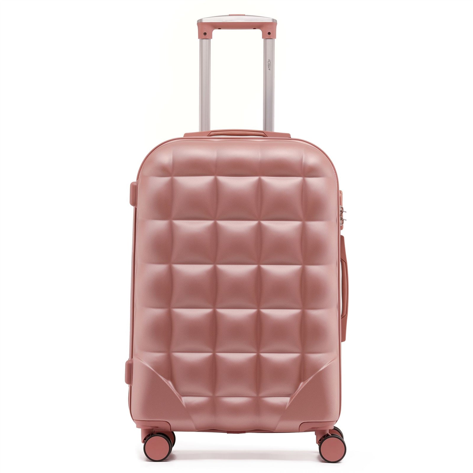 Medium 25" Hard Shell Bubble Design Check-in Suitcase Hold Luggage Bag 20kg+ | Medium | Rose Gold