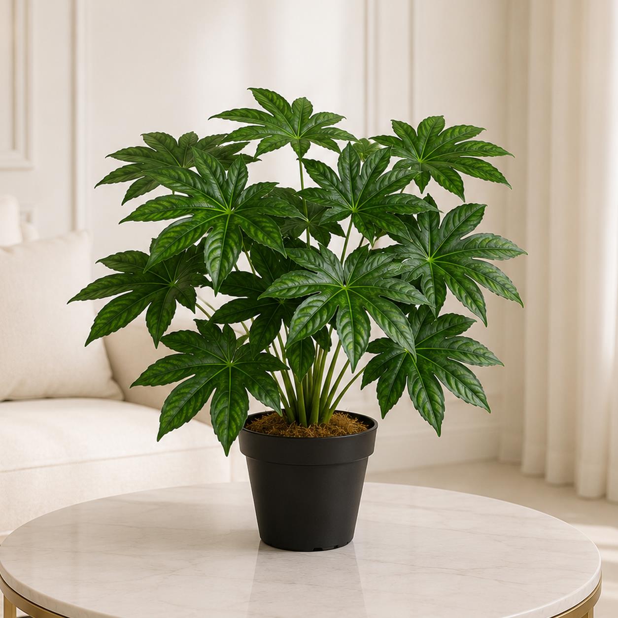 60cm Uk Realistic Large Artificial Foliage Plant With Pot