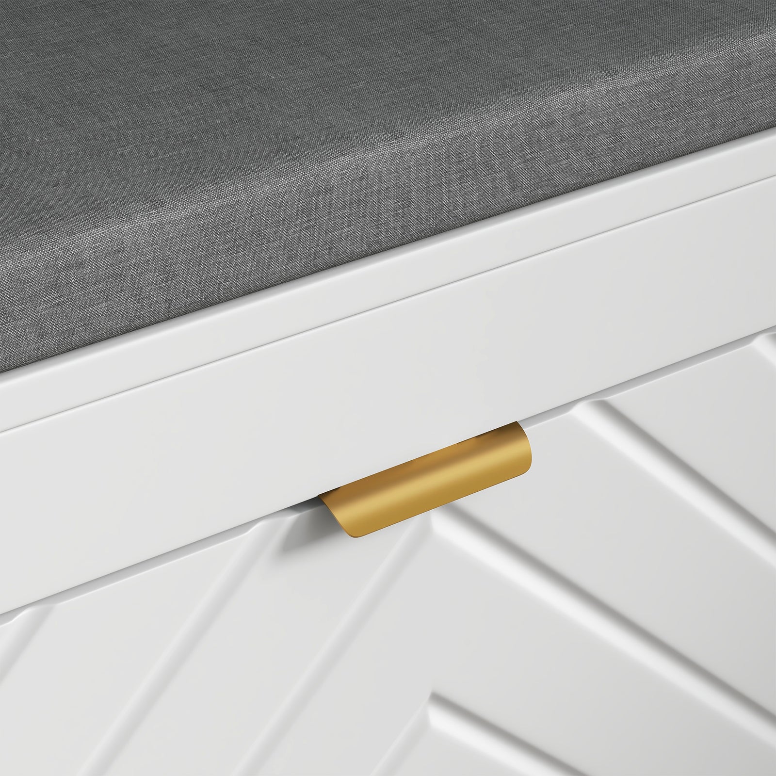 Shoe Bench With 2 Flip Drawers Cushion 8 Pairs For Entryway