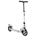 Folding Kick Scooter 2 Big Wheels Adjustable  Adult Teens | White