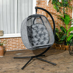 Egg Chair With Foldable Basket, Cup Holder