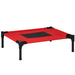 Pawhut Elevated Pet Bed Dog Cool Cot Sleep Indoor Outdoor Portable Basket Red