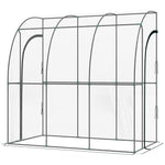 214x118x212cm Walk-in Lean-to Greenhouse