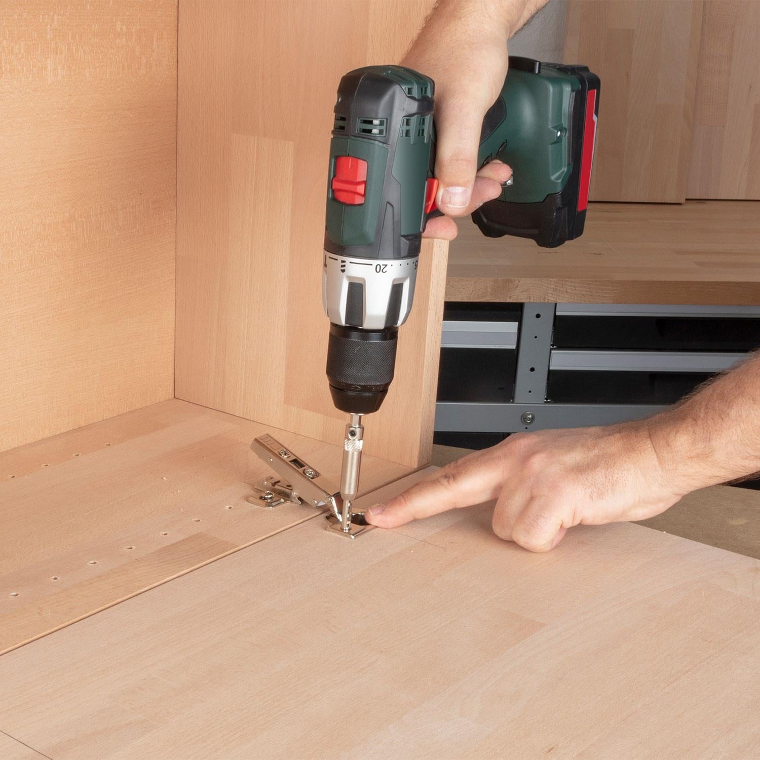 35 Mm Hinge Drilling Kit, 5 Pcs With Forstner Drill For Woodworking