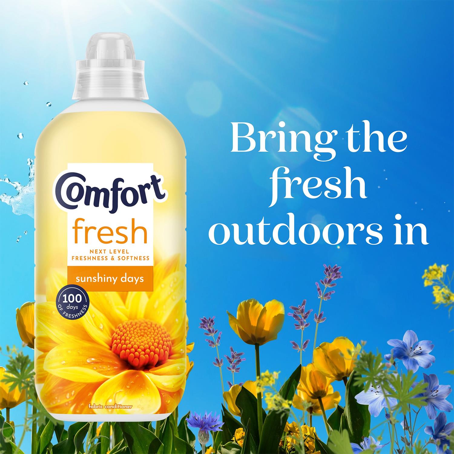 Fresh Sunshiny Days Liquid Fabric Conditioner 31 Washes 930ml, 8 Pack