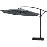 Living and Home 3m Outdoor Cantilever Parasol With Fillable Base On Wheels