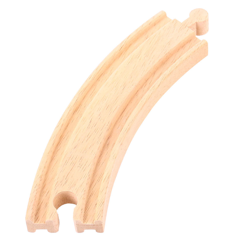 4 Long Curve Track Pieces for Wooden Train Sets