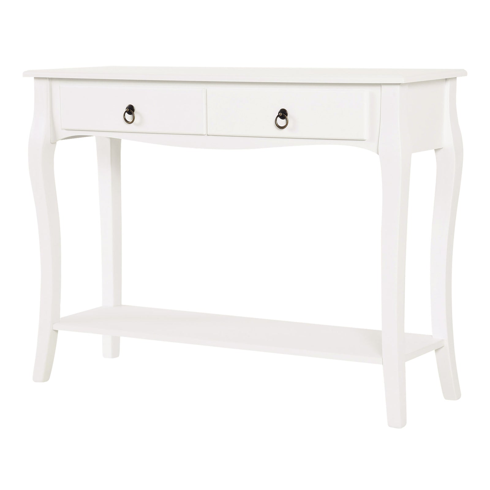 Console Table Sofa Side Desk With Storage Shelves Drawers