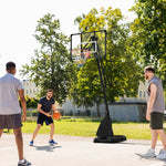 Adjustable Portable Basketball Hoop And Stand With Wheels | Black