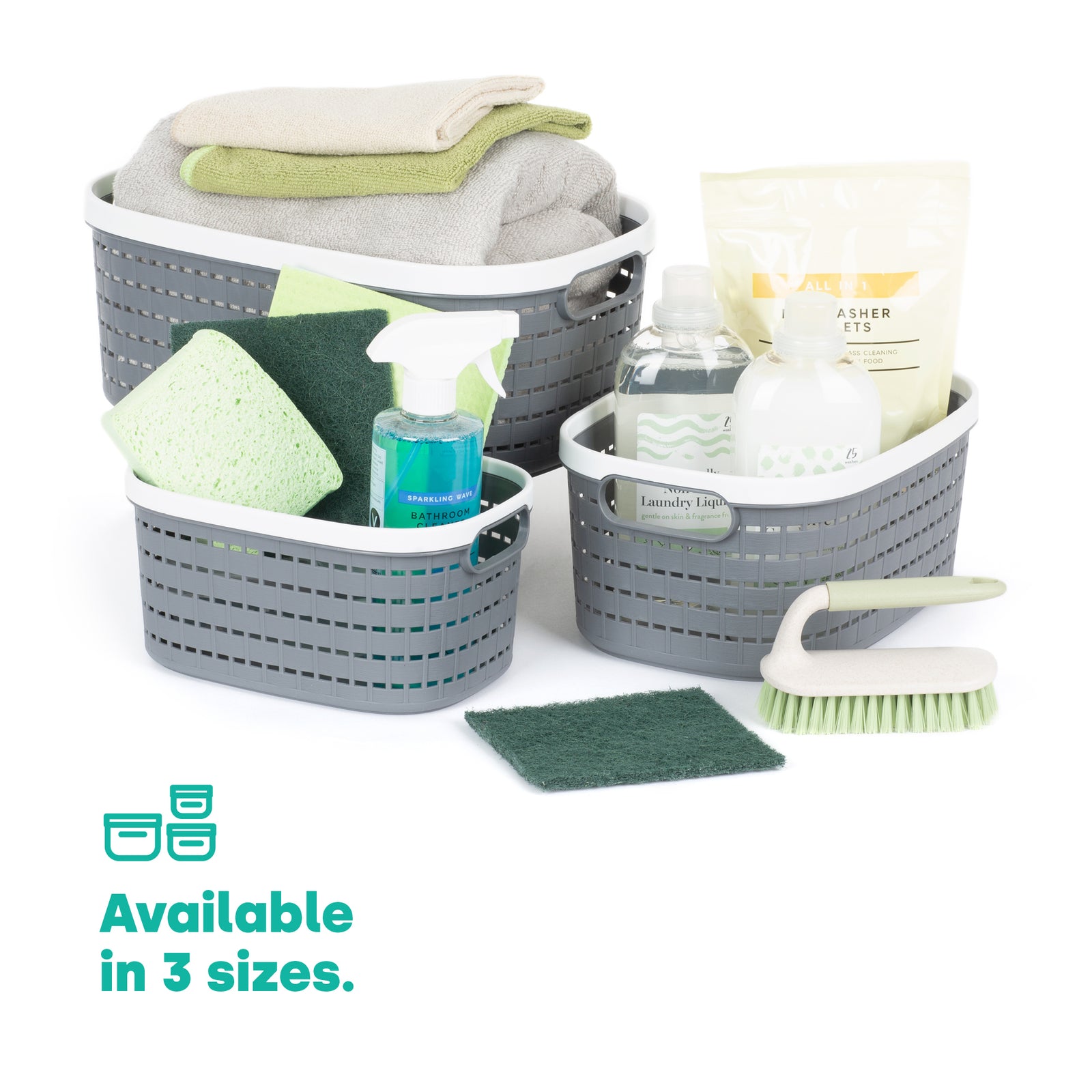 5l Ulana Woven Basket - Grey
